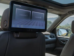 A 2024 GMC Yukon photographed from the interior near Carmel, IN