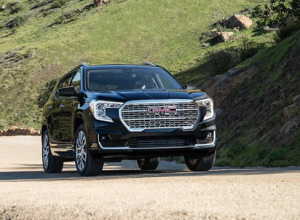 A GMC Terrain driving down a dirt road near Orangeburg, South Carolina