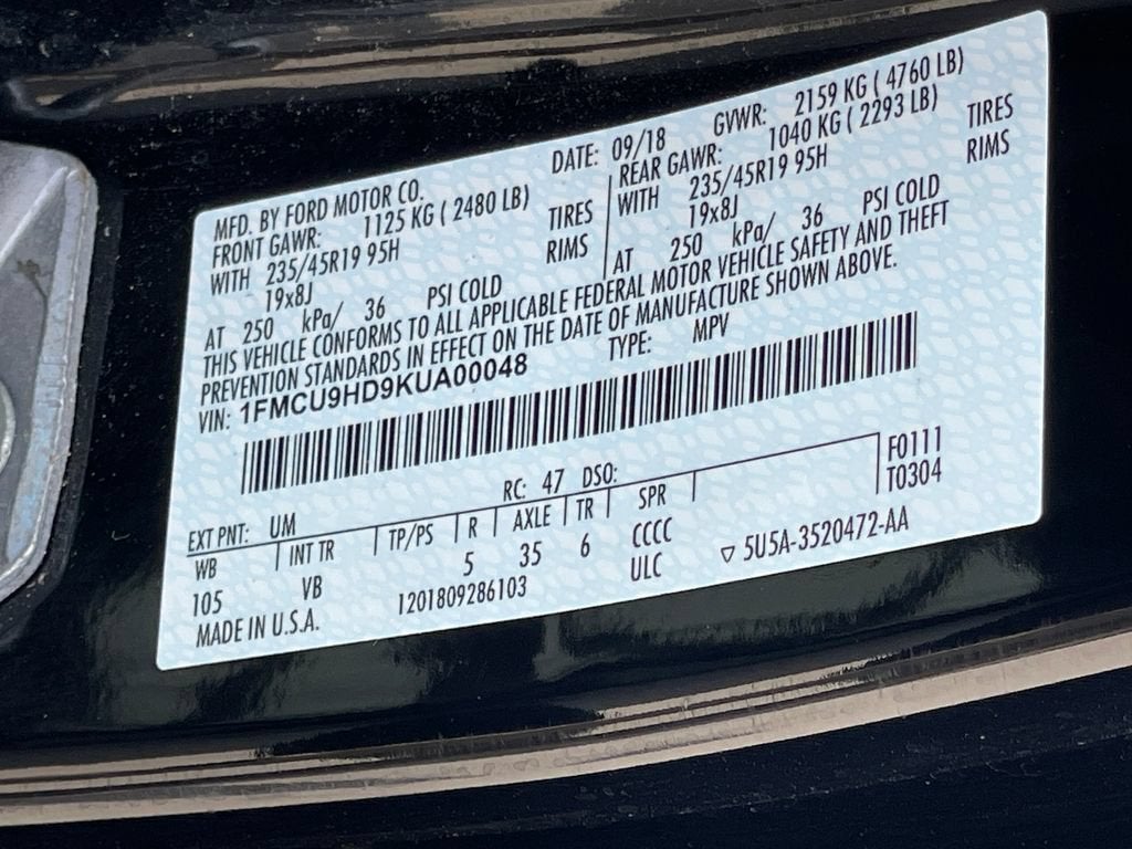 2019 Ford Escape SEL