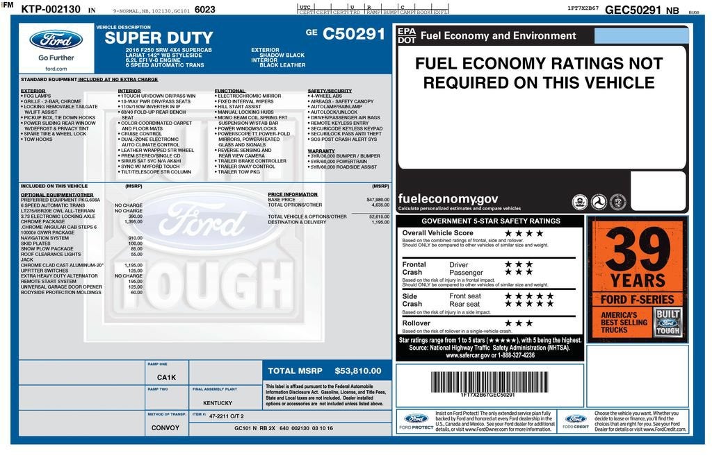 2016 Ford F-250 LARIAT
