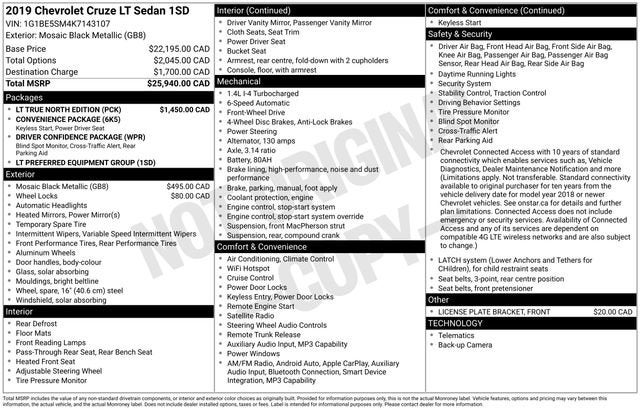 2019 Chevrolet Cruze LT