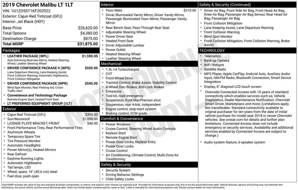 2019 Chevrolet Malibu LT