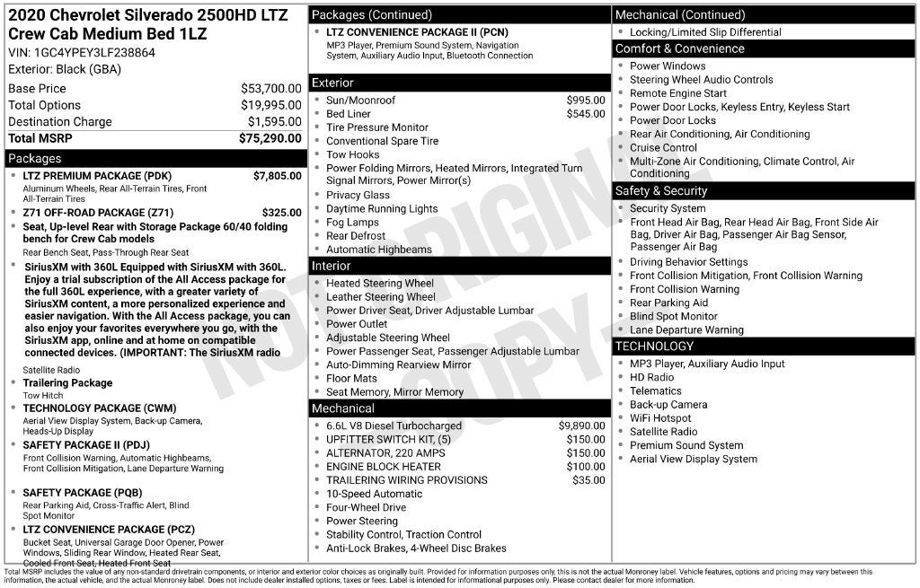 2020 Chevrolet Silverado 2500 HD LTZ