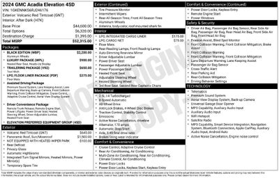 2024 GMC Acadia Elevation