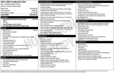 2021 GMC Acadia SLE