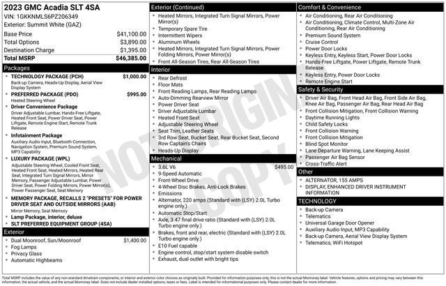 2023 GMC Acadia SLT