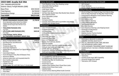 2023 GMC Acadia SLE