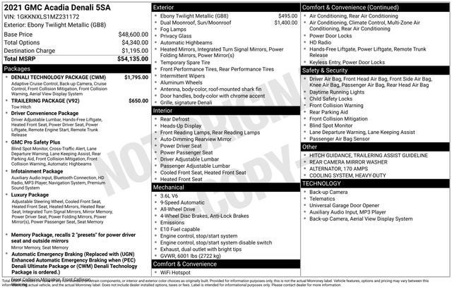 2021 GMC Acadia Denali