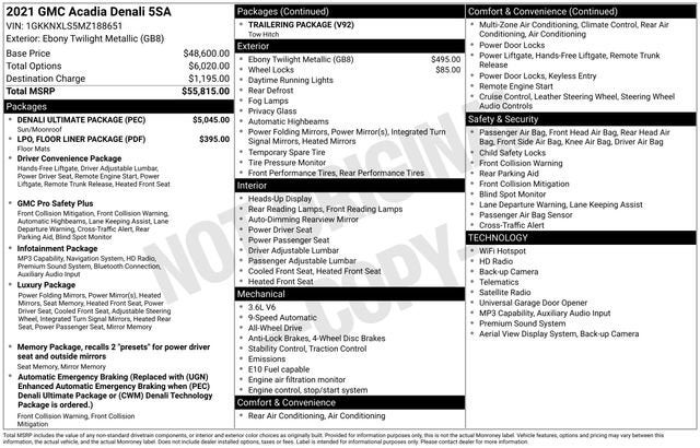 2021 GMC Acadia Denali