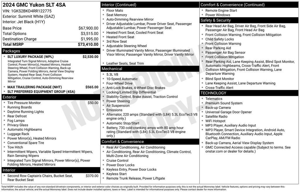 2024 GMC Yukon SLT
