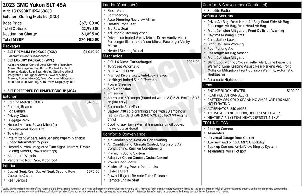 2023 GMC Yukon SLT