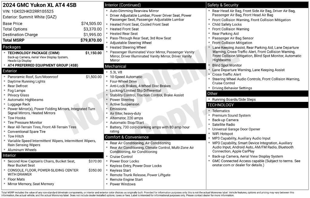 2024 GMC Yukon XL AT4