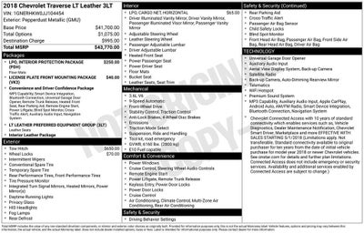2018 Chevrolet Traverse LT Leather
