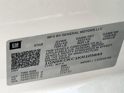 2019 Chevrolet Tahoe Premier