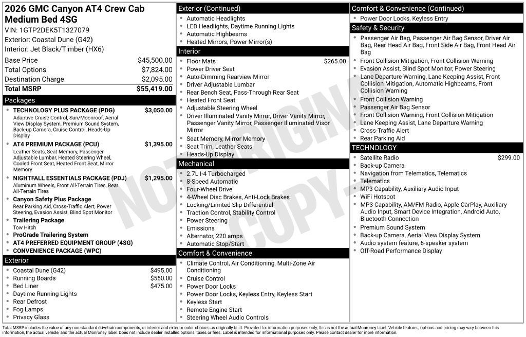 2026 GMC Canyon AT4