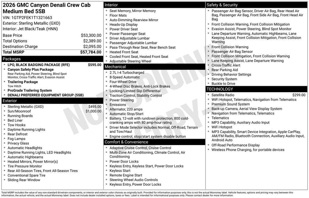 2026 GMC Canyon Denali