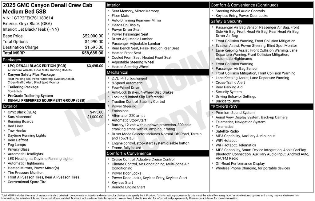 2025 GMC Canyon Denali