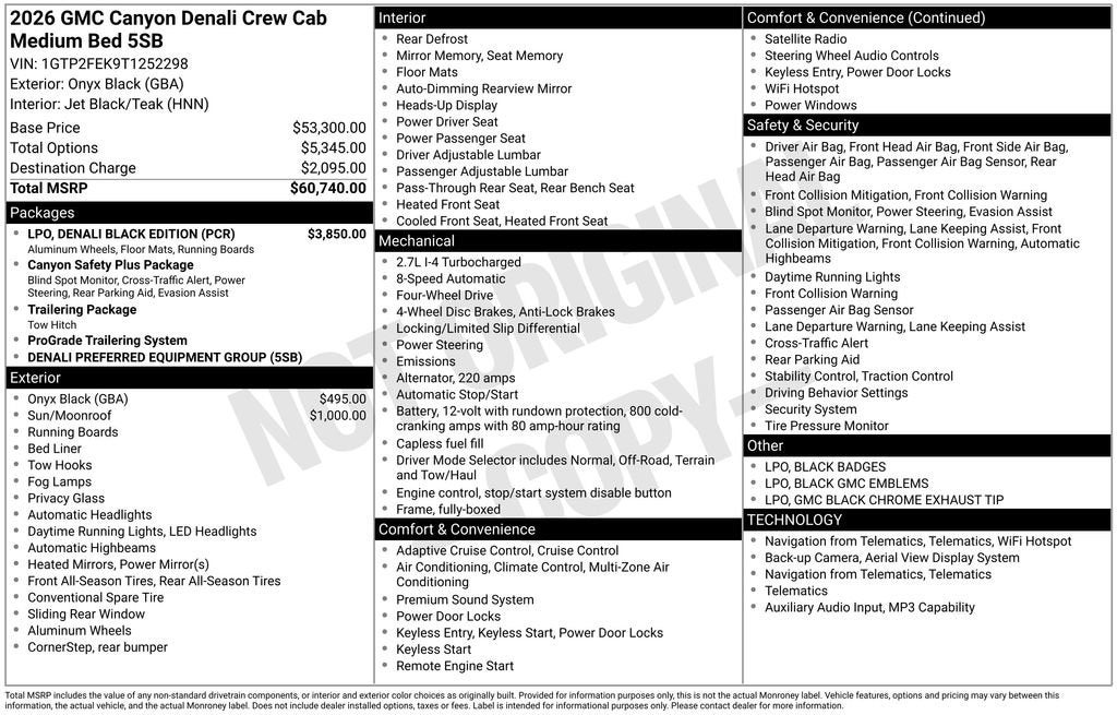 2026 GMC Canyon Denali