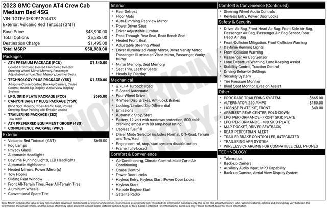 2023 GMC Canyon AT4