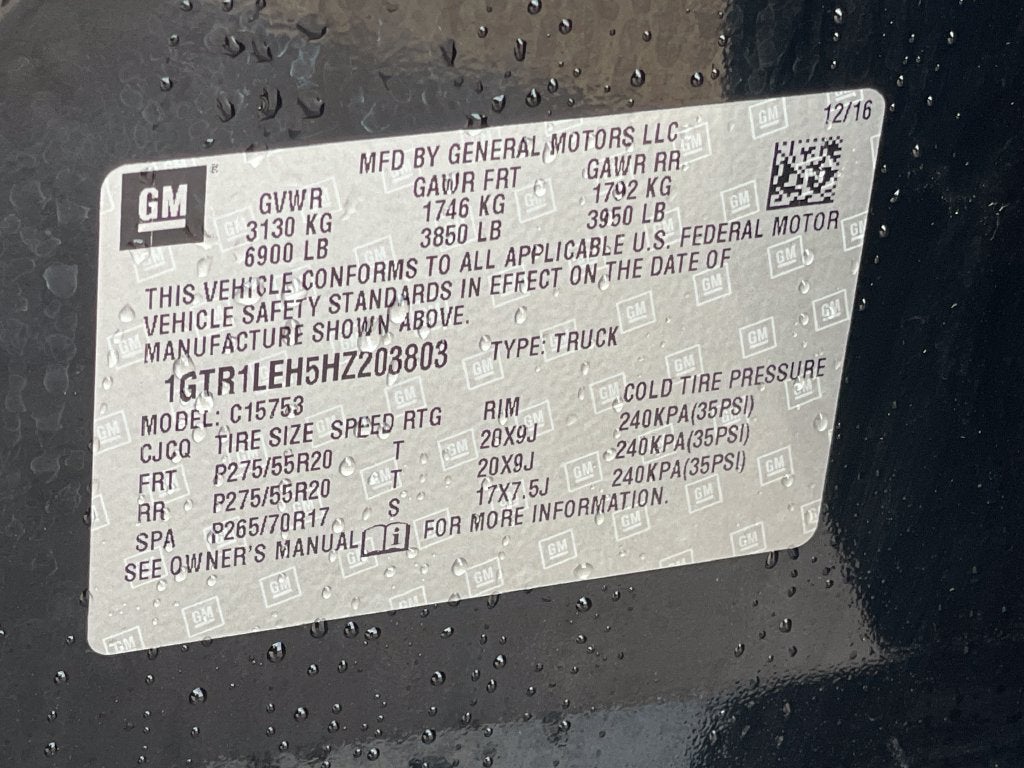 2017 GMC Sierra 1500 2WD Double Cab 143.5"