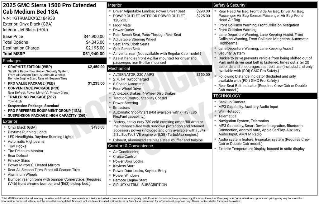 2025 GMC Sierra 1500 Pro