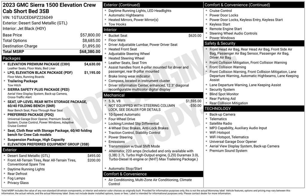 2023 GMC Sierra 1500 Elevation