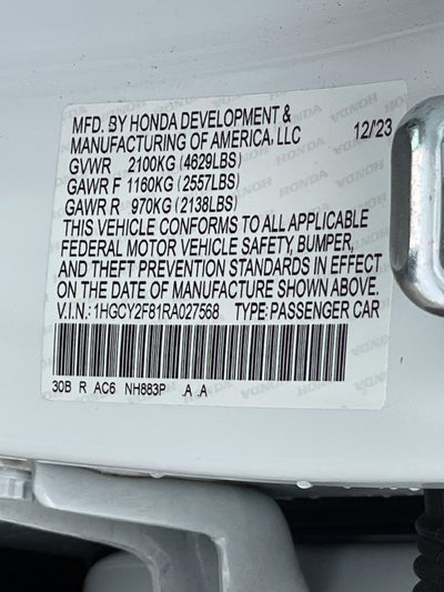 2024 Honda Accord Hybrid Touring