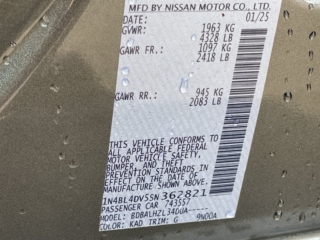 2025 Nissan Altima SV