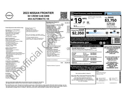 2023 Nissan Frontier Crew Cab SV 4x4