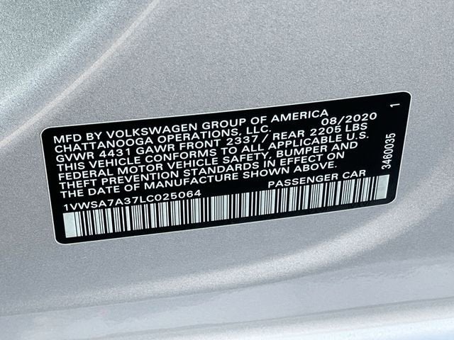 2020 Volkswagen Passat 2.0T SE