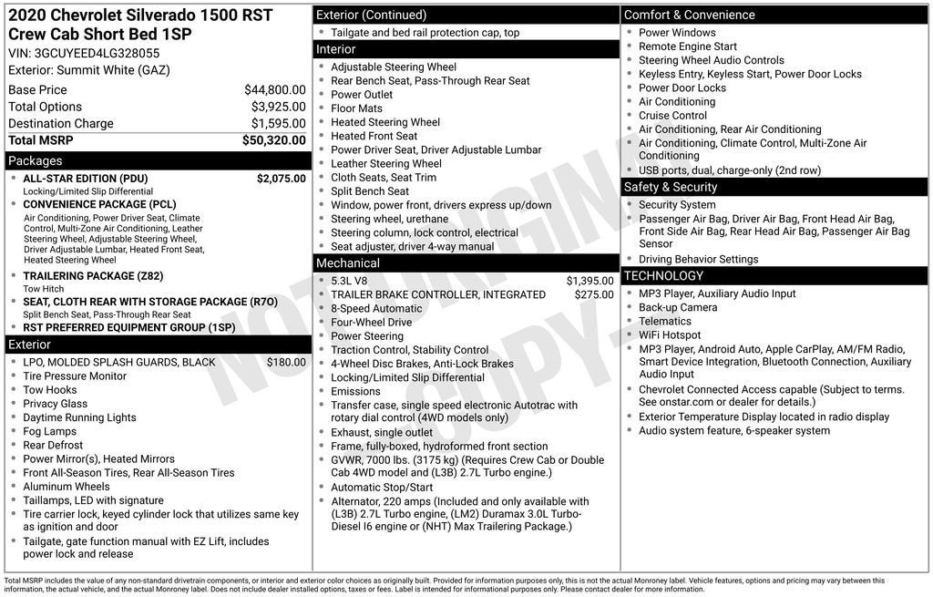2020 Chevrolet Silverado 1500 RST