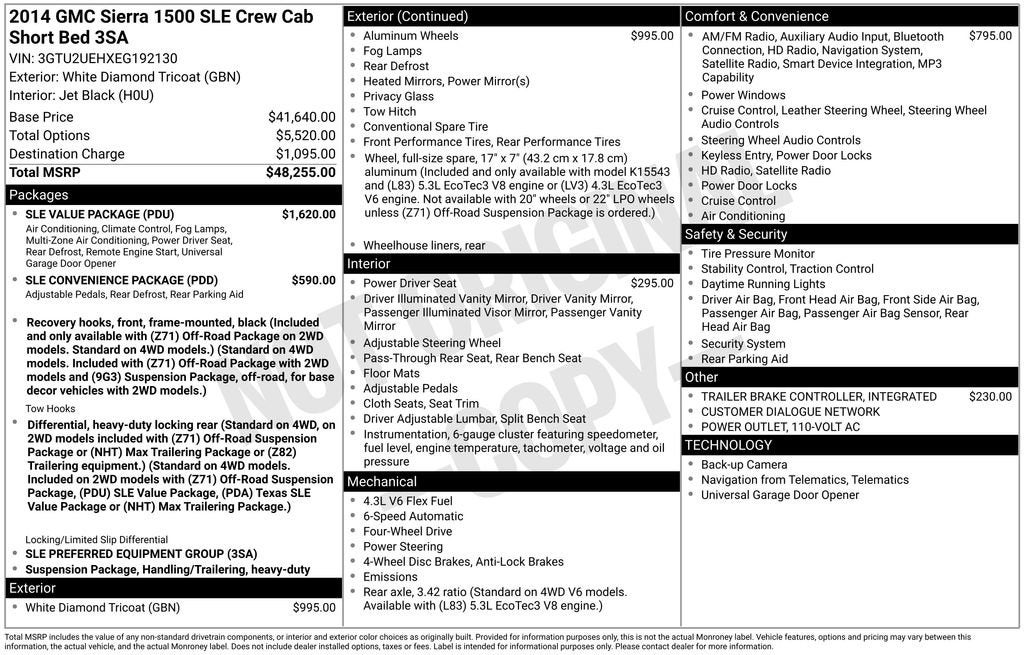 2014 GMC Sierra 1500 SLE