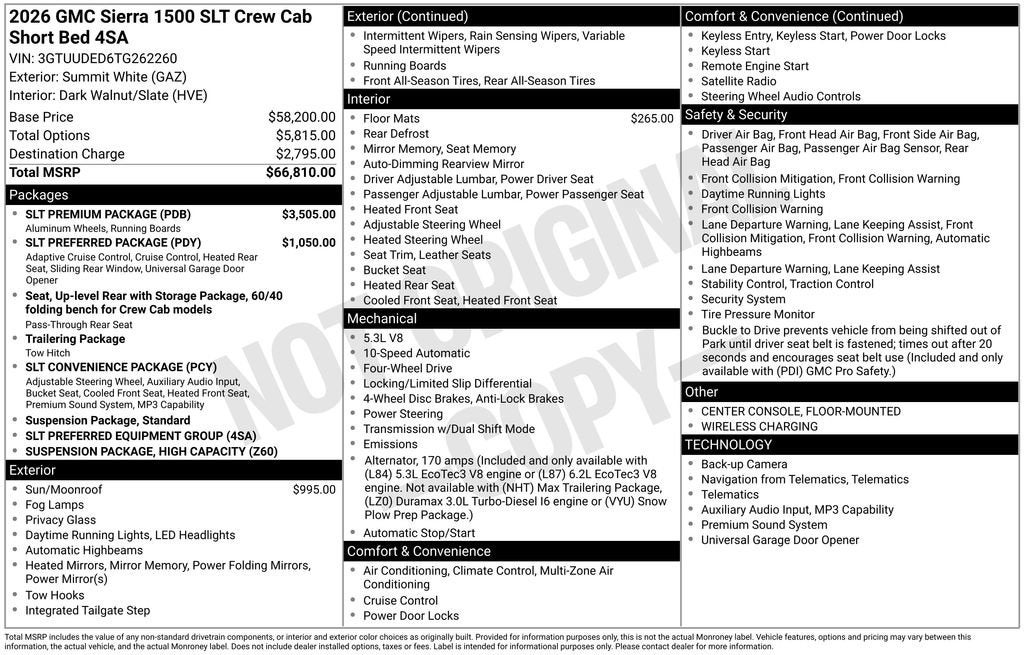 2026 GMC Sierra 1500 SLT