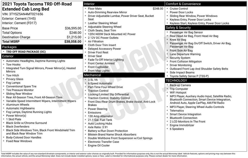 2021 Toyota Tacoma TRD Off-Road