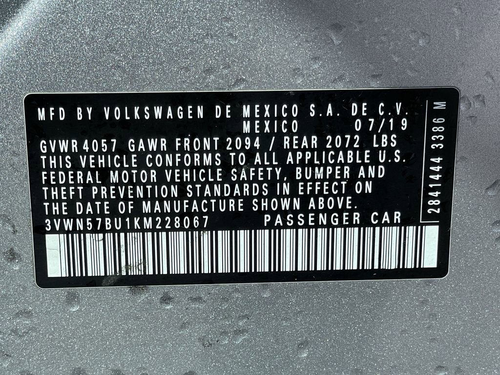 2019 Volkswagen Jetta 1.4T S