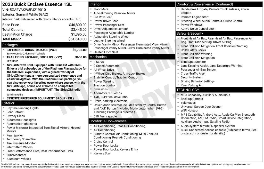 2023 Buick Enclave Essence