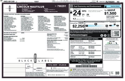 2024 Lincoln Nautilus Black Label