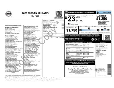 2020 Nissan Murano SL FWD