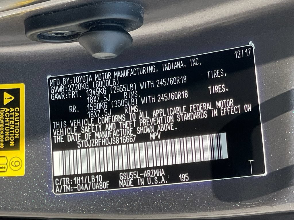 2018 Toyota Highlander SE
