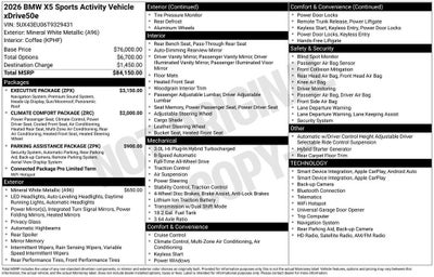 2026 BMW X5 PHEV xDrive50e