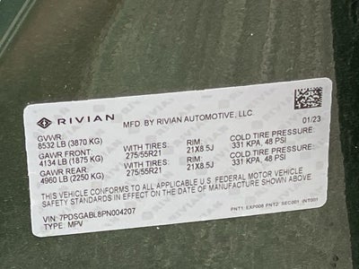 2023 RIVIAN R1S Launch Edition