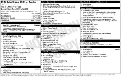 2026 Buick Encore GX Sport Touring