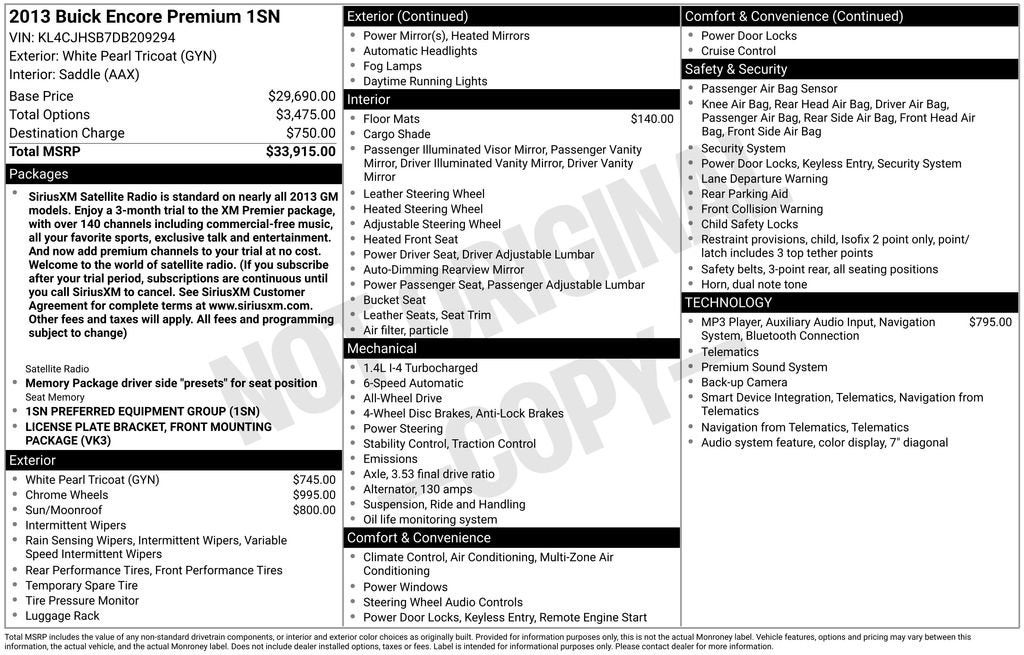 2013 Buick Encore Premium