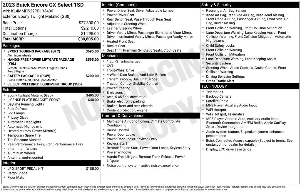 2023 Buick Encore GX Select