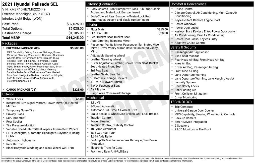 2021 Hyundai Palisade SEL